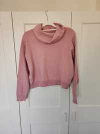 Różowy sweterek z kominem  Forever 21- M