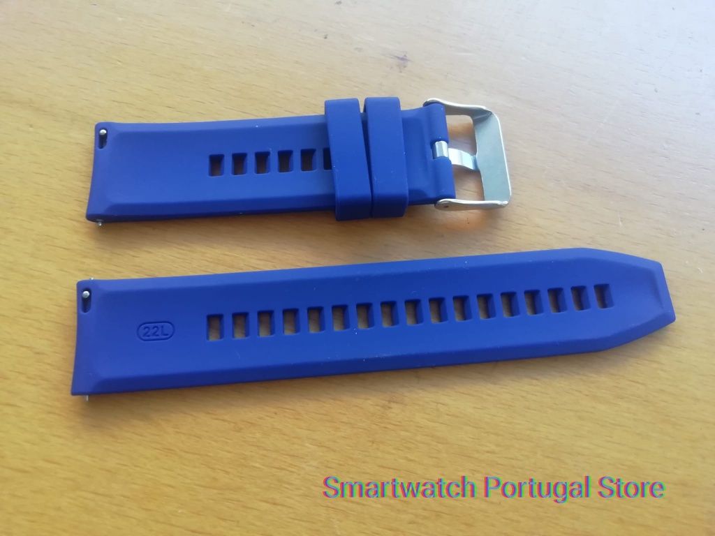 Bracelete 22mm em silicone, WATCH GT : Azul