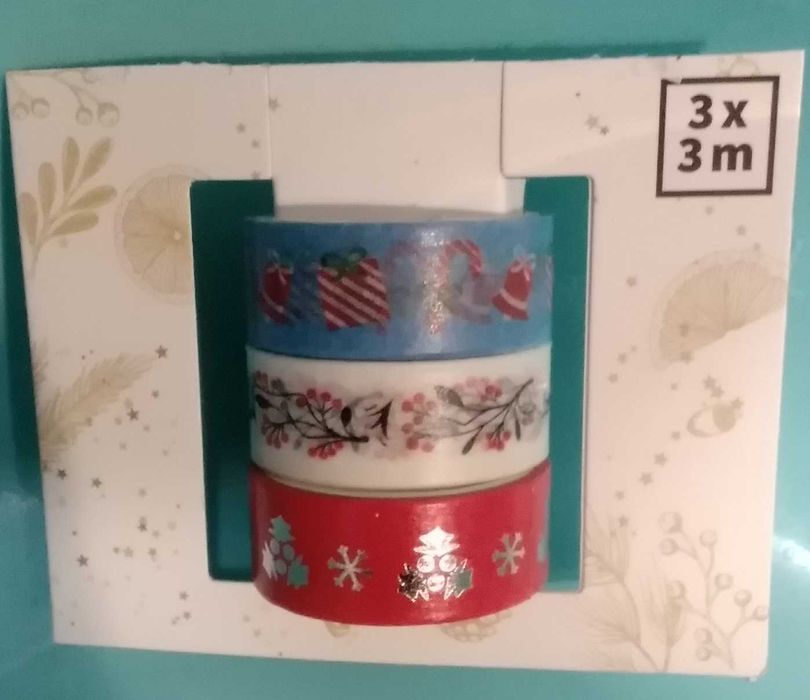 3 taśmy dekoracyjne washi.