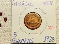 Portugal - moeda de 5 centavos de 1925