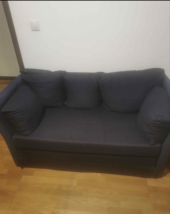 Sofa cama como novo azul marinho