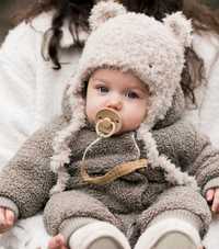 Шапка з шерсті альпаки та мериноса на дитинку 3-6 місяців
