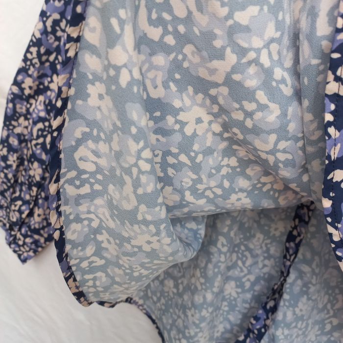 Camisa unisexo floral azul Tam. 40/42