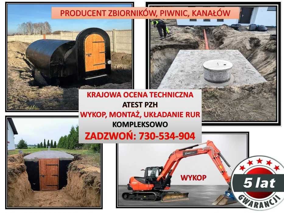 Szambo betonowe Gnojowica Deszczówka Piwnica Schron Bunkier Bełżyce
