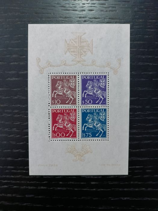 Bloco 3ª Exposição Filatélica Portuguesa, MNH**
