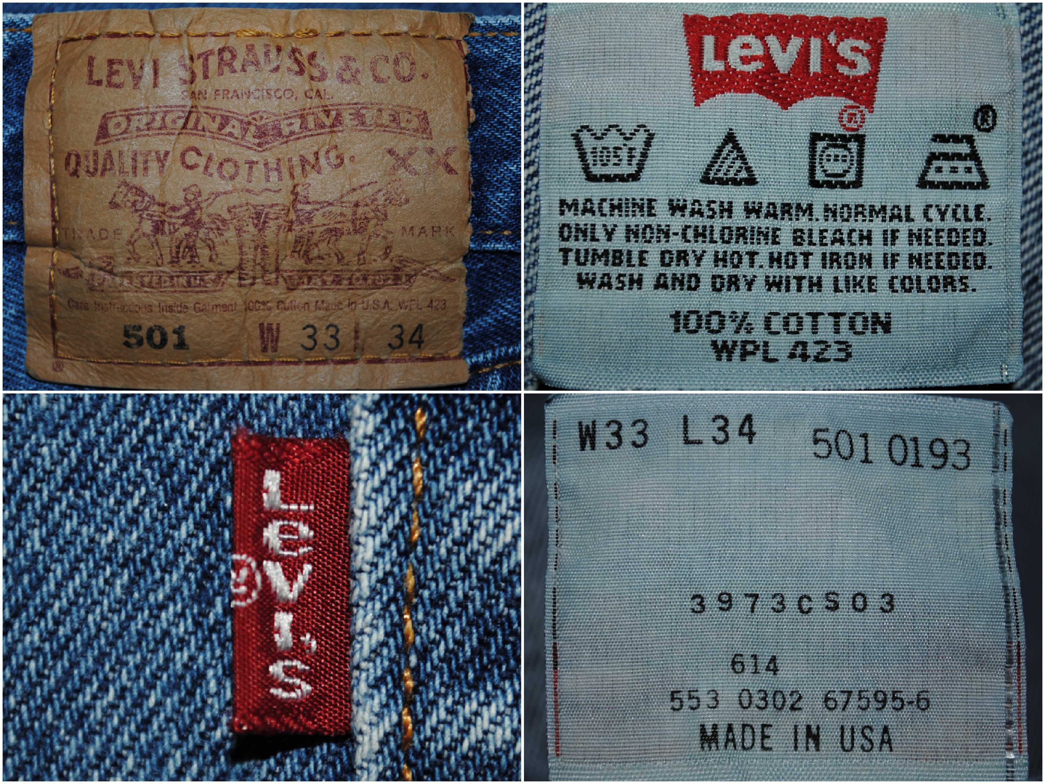 Джинсы Levis 501  33 34 made in USA