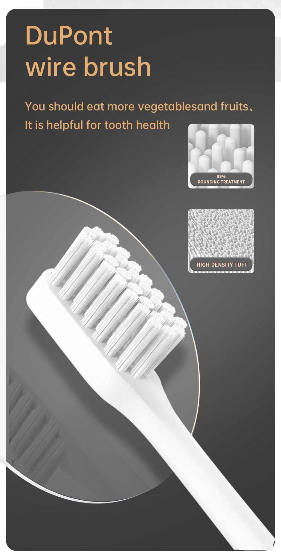 Jianpai biała soniczna elektryczna szczoteczka do zębów