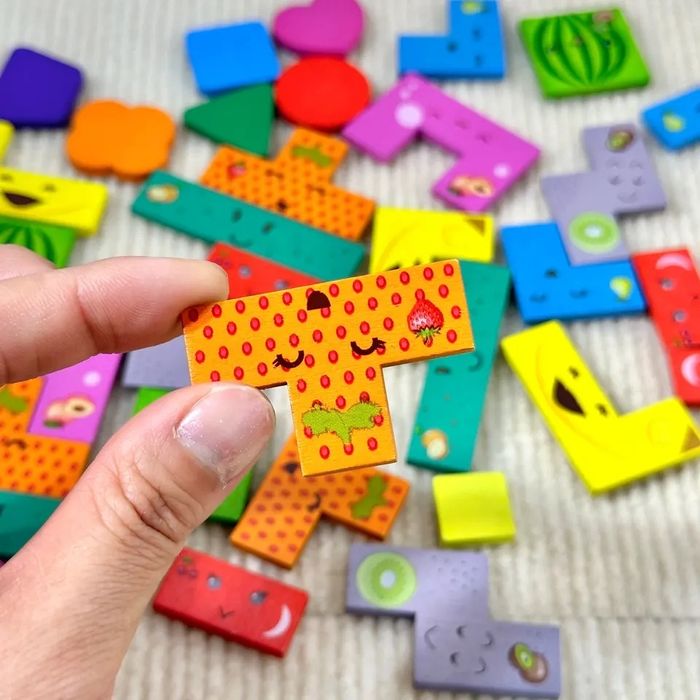 3 w 1 puzzle dla dziecka 22x22cm łamigłówka montessori drewniane zabaw