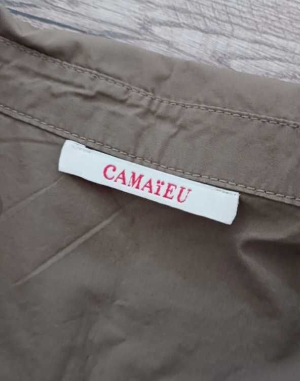 Sukienka na lato, safari Camaieu r.38/40 khaki, brązowa krótka