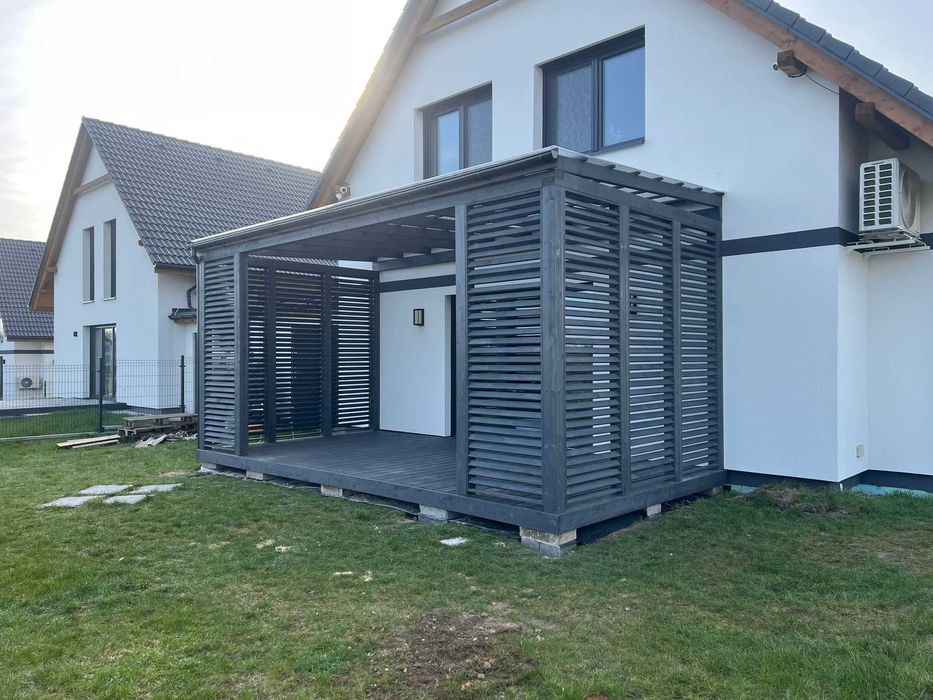 Pergola drewniana ogrodowa zadaszenie tarasu taras 6x3