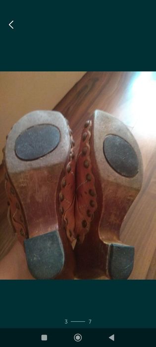 Босоножки кожаные (сабо)