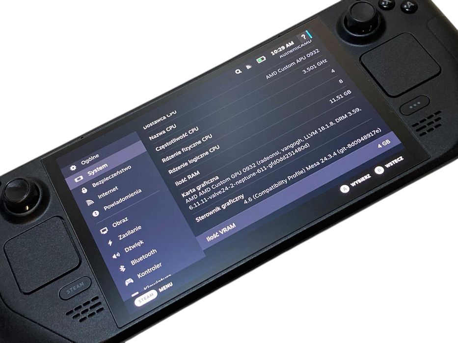 Konsola Przenośna OLED SteamDeck Valve 1030 Komplet.