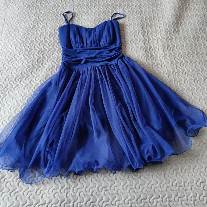 Sukienka 38 rozkloszowna niebieska-bal, suknia księżniczka przesył 1 z