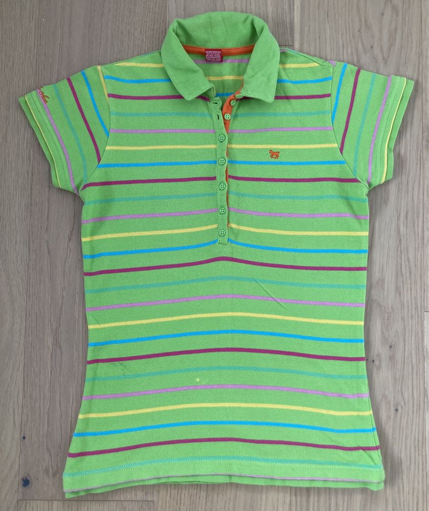 Koszulka polo jasnozielona paski U.S. Polo Assn. r. M