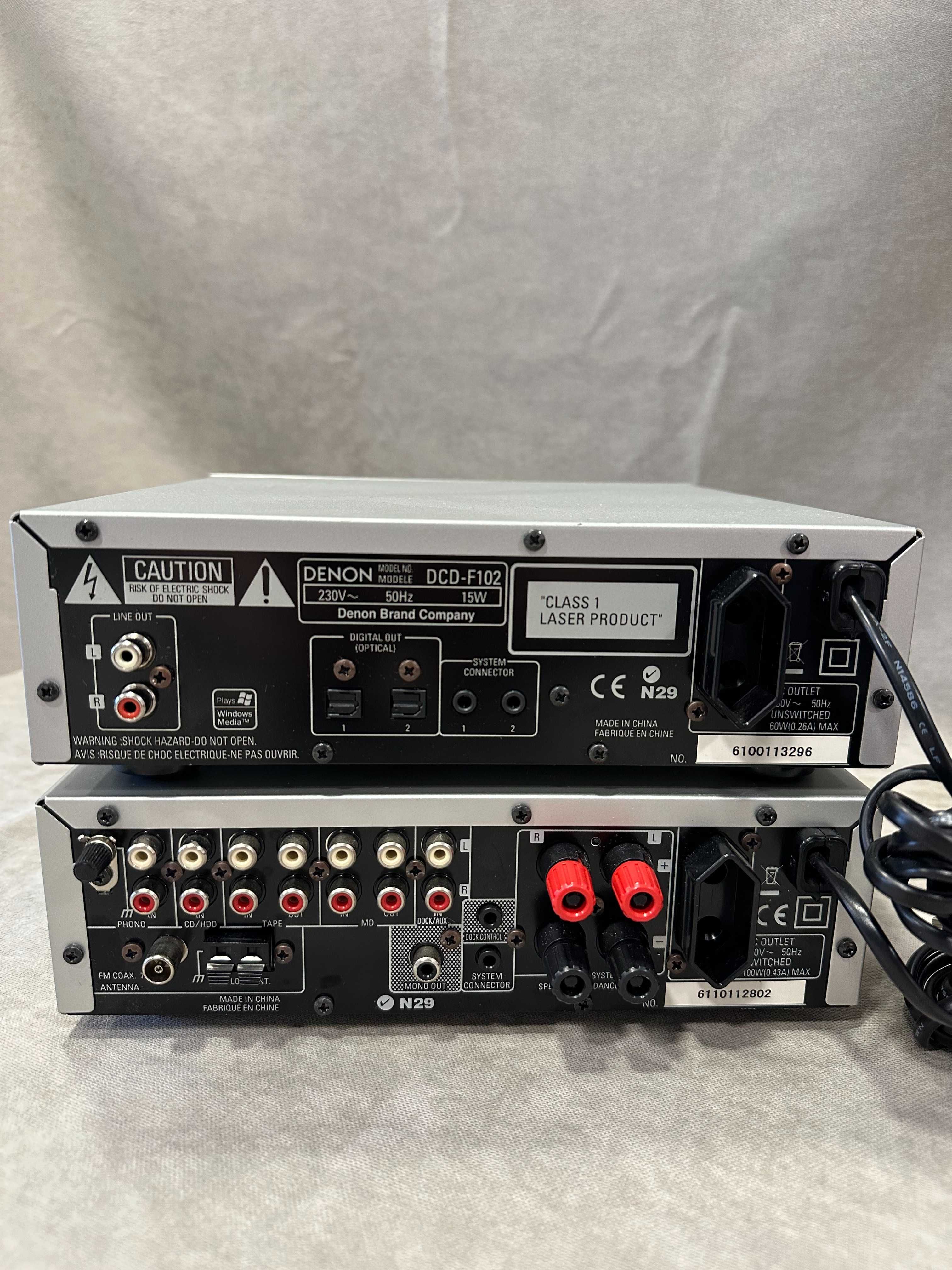 Mini Zestaw stereo Firmy DENON DRA-F102, DCD - F102 z pilotem