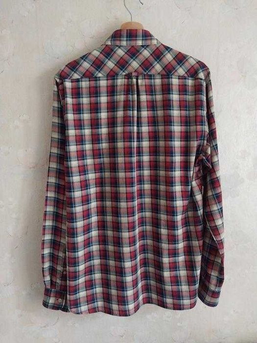 Сорочка чоловіча scotch&soda l 48р., бавовна, в клітинку, темна