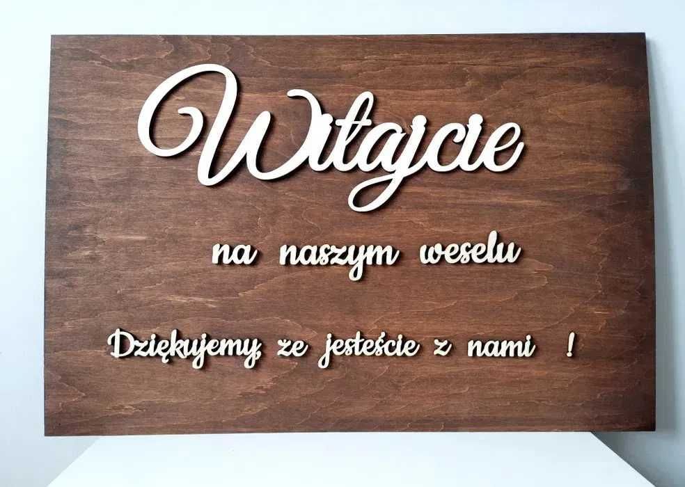 Tablica powitalna tablica ślubna plan stołów rustykalna wesele ślub