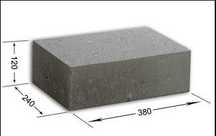 Bloczek fundamentowy,betonowy 38x24x12 M-15 beton transport HDS