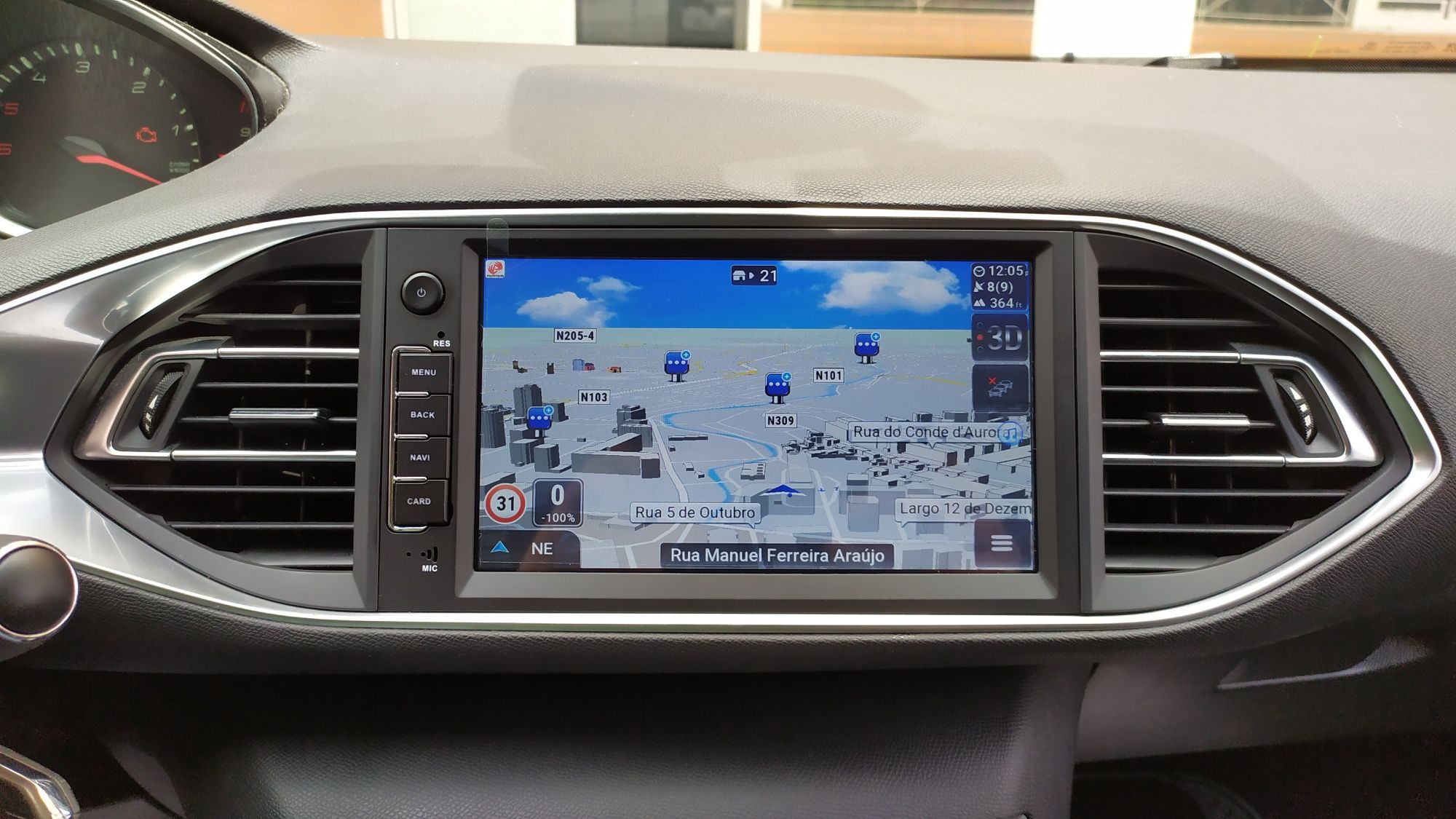 Auto Rádio Peugeot 308 e 308S GPS DVD Bluetooth partir de 2014 Android