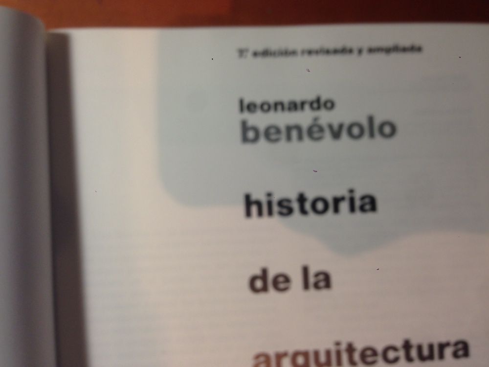 Livro "História de La Arquitectura" – Leonardo Benévolo 7°edição