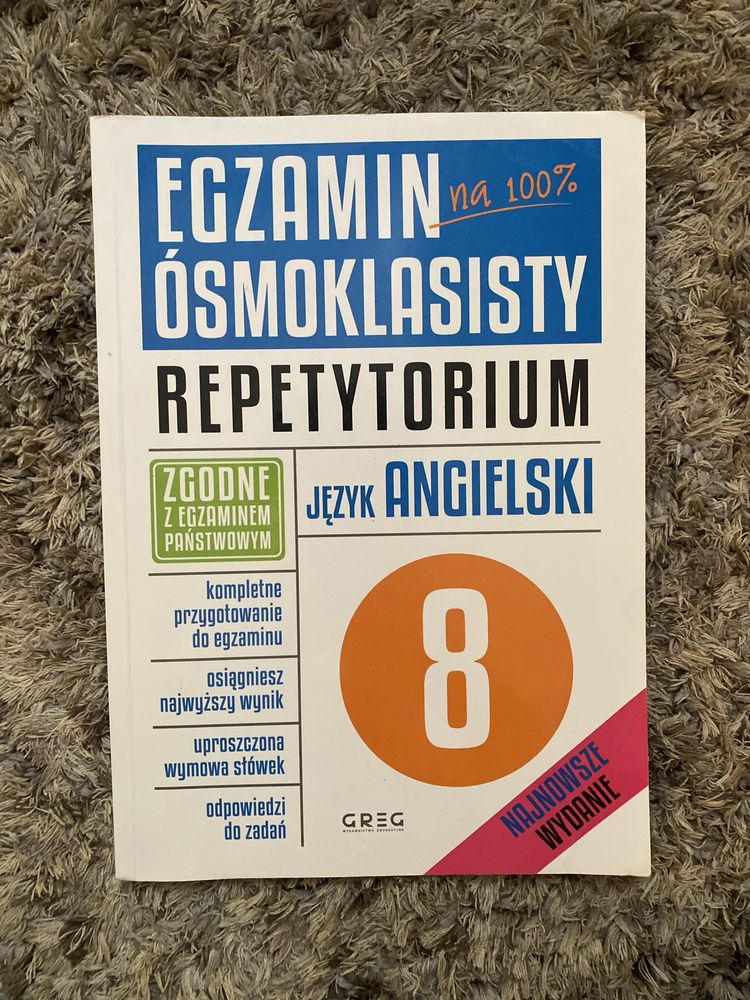 Zestaw repetytorium egzamin ósmoklasisty Greg