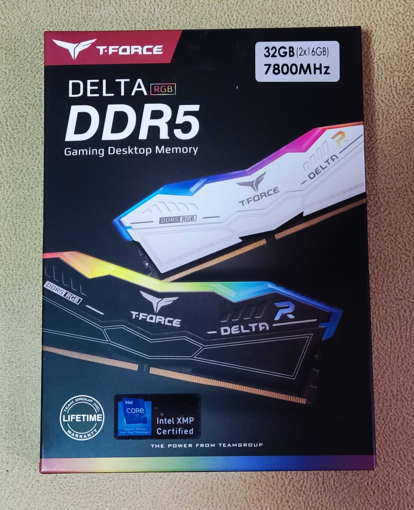 Оперативная память Team Group Delta RGB DDR5 7800MHz 32GB (2x16) BLACK