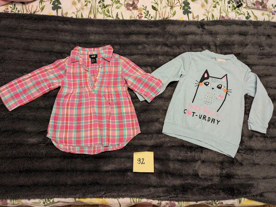 Paka zimowych ubrań dla dziewczynki rozmiar 92