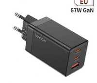 Toocki 67W GaN USB typ C ładowarka szybkie ładowanie 65W QC4.0 PD 3.0