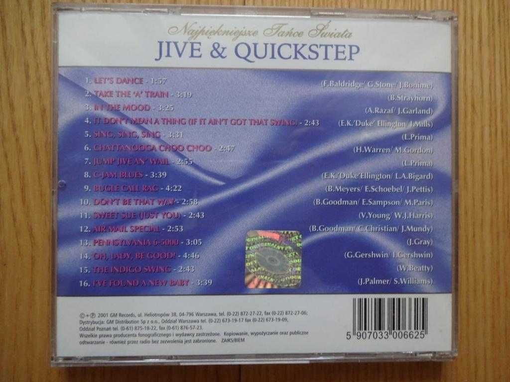 Jive & Quickstep – Najpiękniejsze Tańce Świata  - Płyta CD