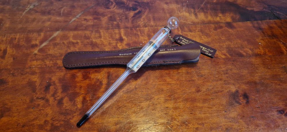 Kolekcjonerski termometr do wina prezent wino degustacja Francja