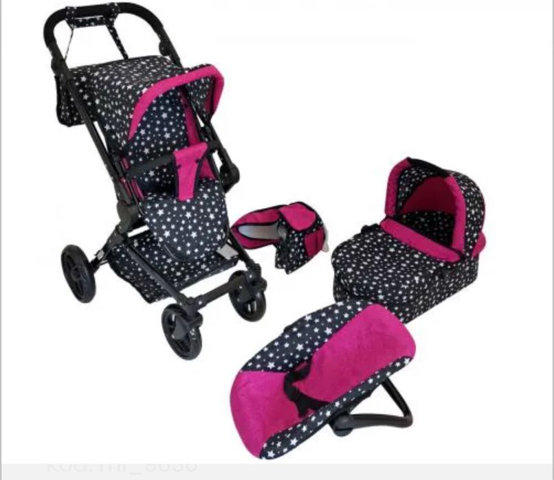 Wozek dla lalek 3 w 1 stan bardzo dobry. Odbior osobisty