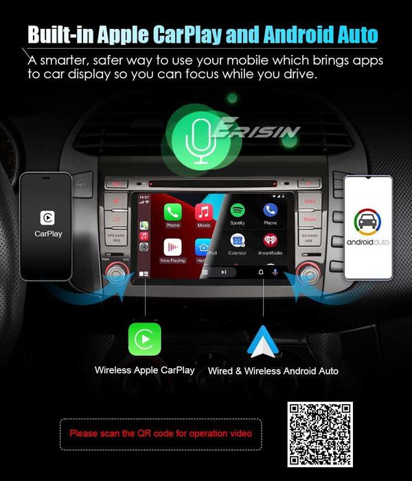 Fiat Bravo Radio FM RDS DAB+ Android CarPlay DVD CD MP3 WiFi USB GPS