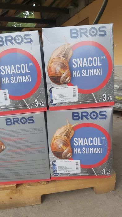 Granulki na ślimaki opak. 3 hg Bros Snaco5l w rzepaku ,w warzywach