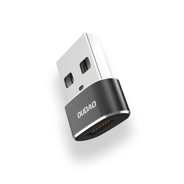 Adapter przejściówka ze złącza USB Type-C na USB czarny