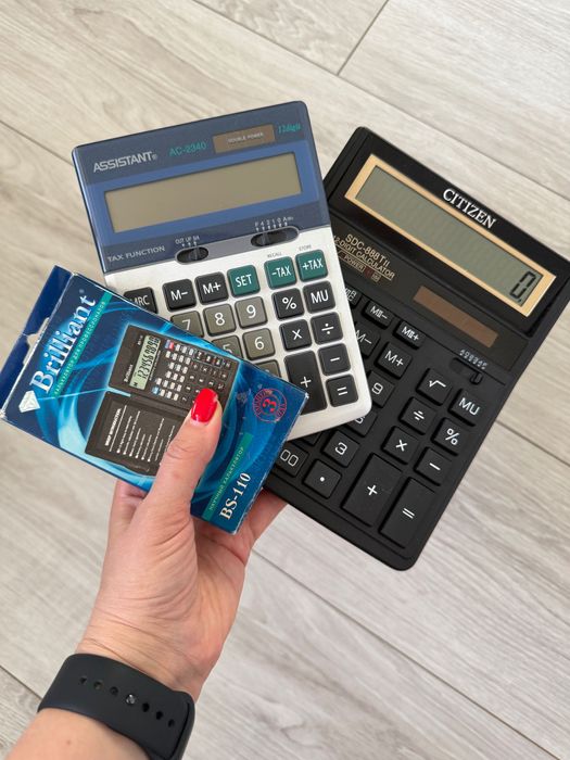 Калькулятори Citizen, Assistant, Brilliant робочі