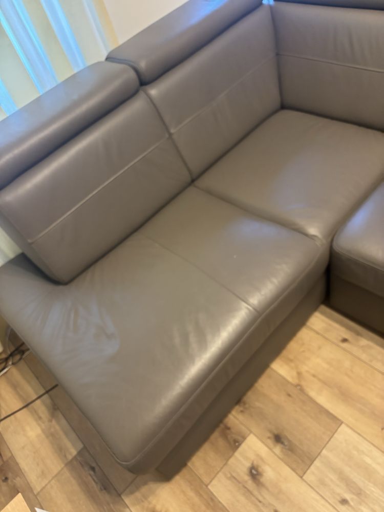 Naroznik skórzany z funkcją spania Idea Sofa Basic II