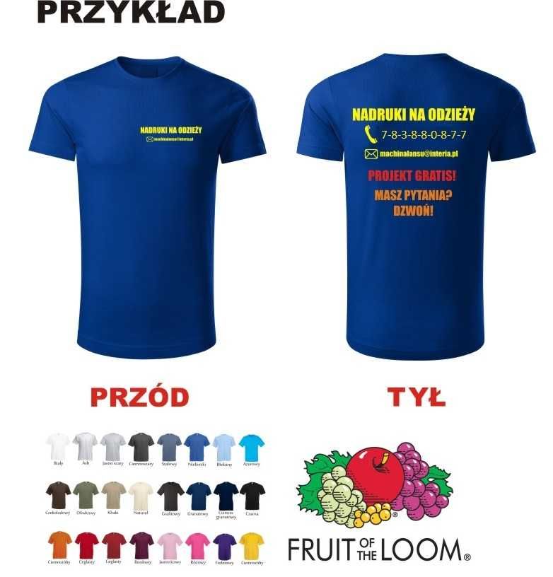 Koszulka z nadrukiem T-SHIRT Roboczy REKLAMOWY BHP BLUZY CZAPKI