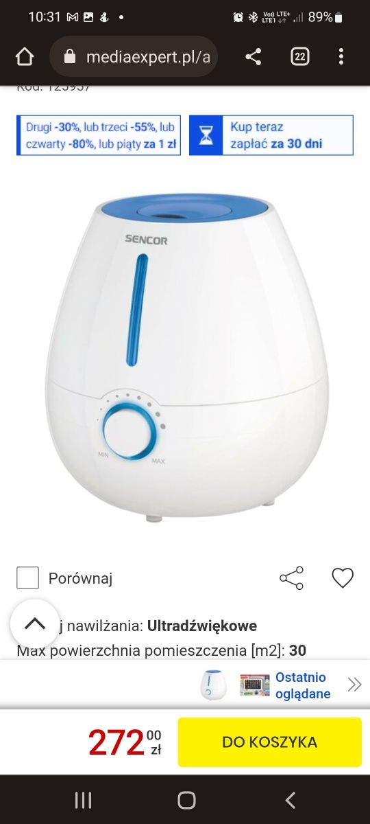 Nawilżacz powietrza sencor