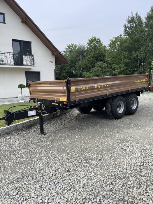 Przyczepa Tandem jednoosiowa wywrotka kiper 3 strony transport gratis