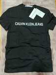 Calvin Klein CK t-shirt koszulka czarna z napisem nowa z metką r S