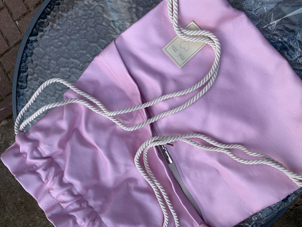 Różowy plecak / worek na plecy