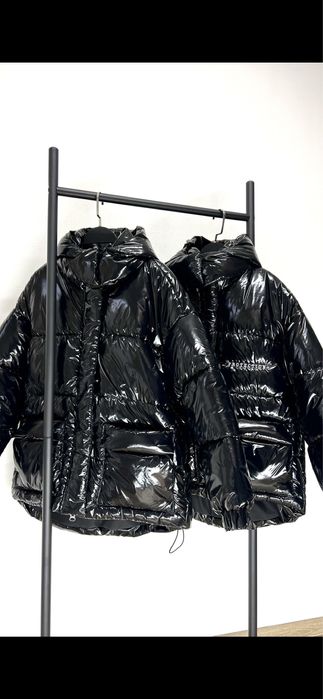 Лаковий пуфер куртка жіноча лак осінь зима БЕЗ ВИШИВКИ/надписів