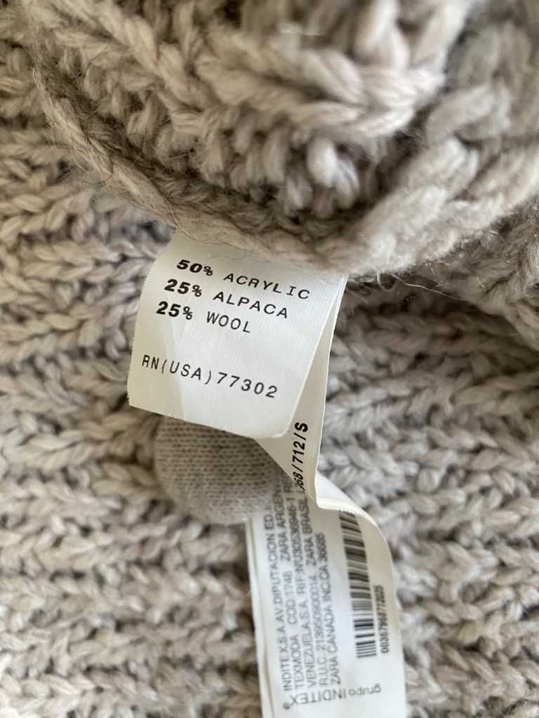 Кофта, пальто Zara, S розмір, натуральний склад-  50% вовна та альпака