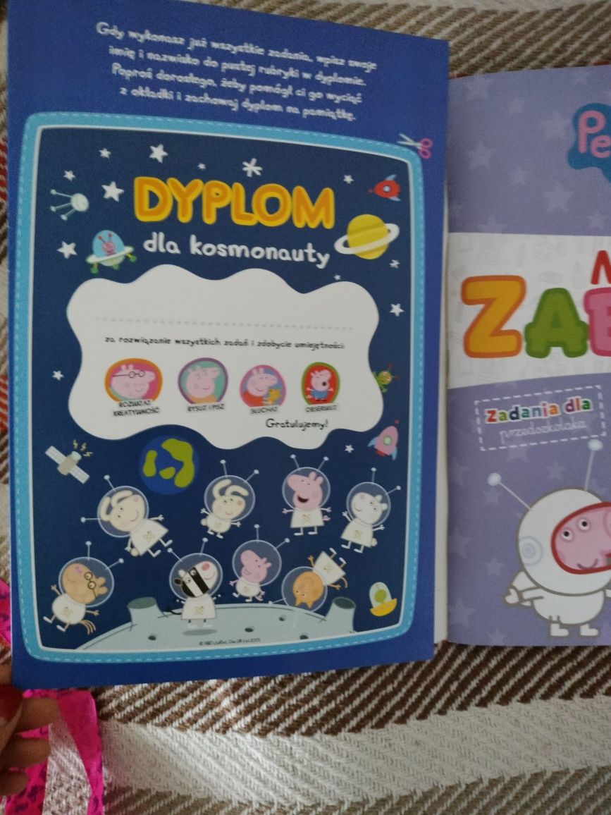 Zestaw książek czasopism edukacyjne dla dziecka Peppa i My little pon