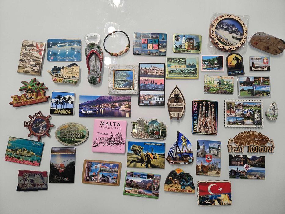 magnesy kolekcja 40 sztuk