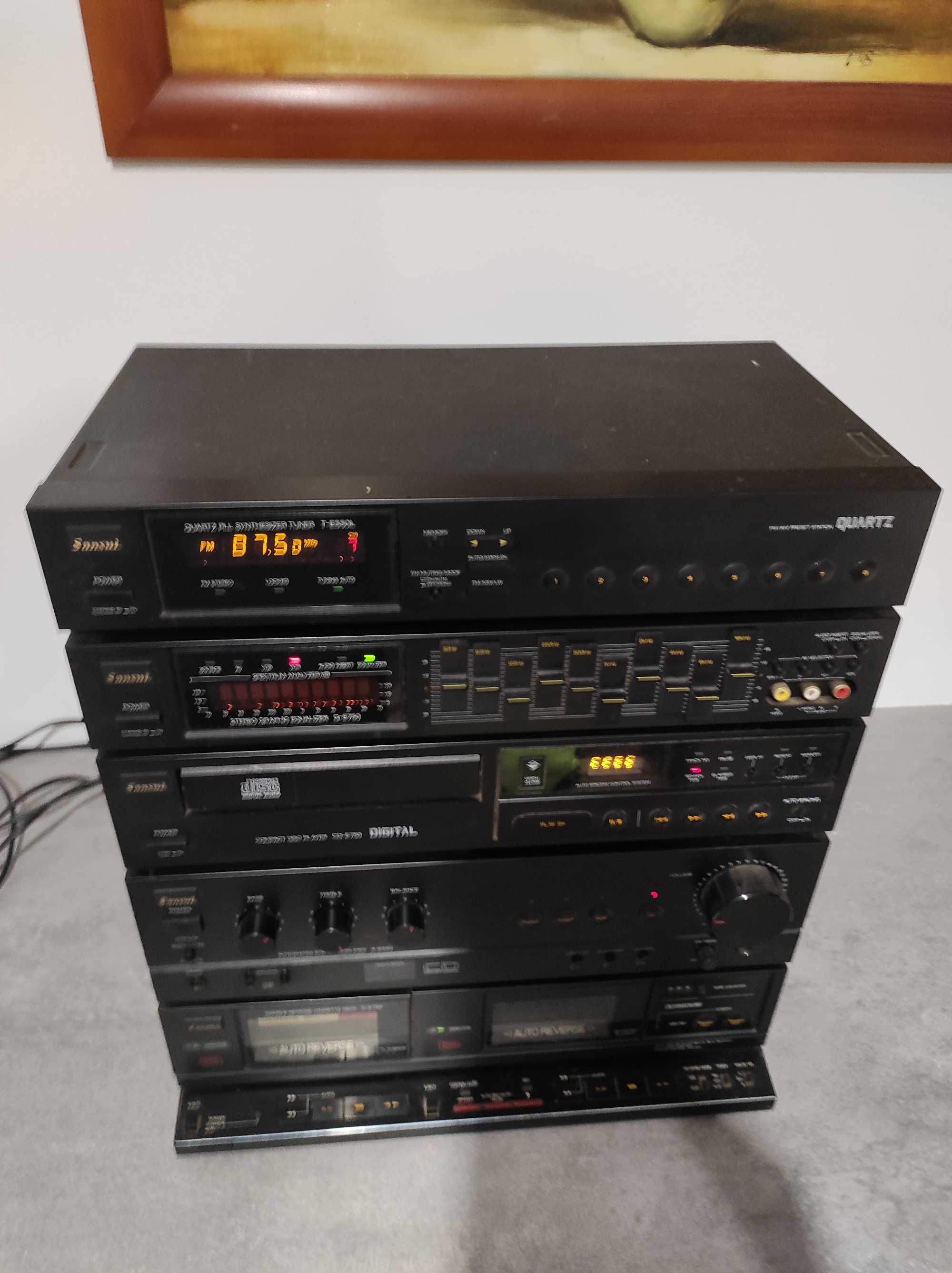 Wieża Sansui D-E750, A-E550, CD-E750, G-E750,  T-E550L