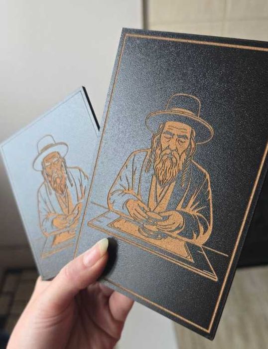 Obrazek na szczęście, powodzenie, bogactwo, pieniądze grawer HDF 12x15