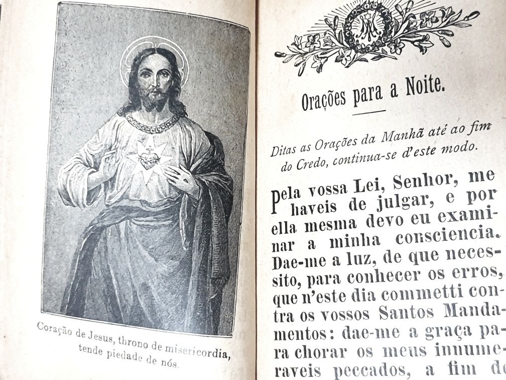 Antigo livro " Caminho ao Céu" de 1926 com linda imagem em celuloíde