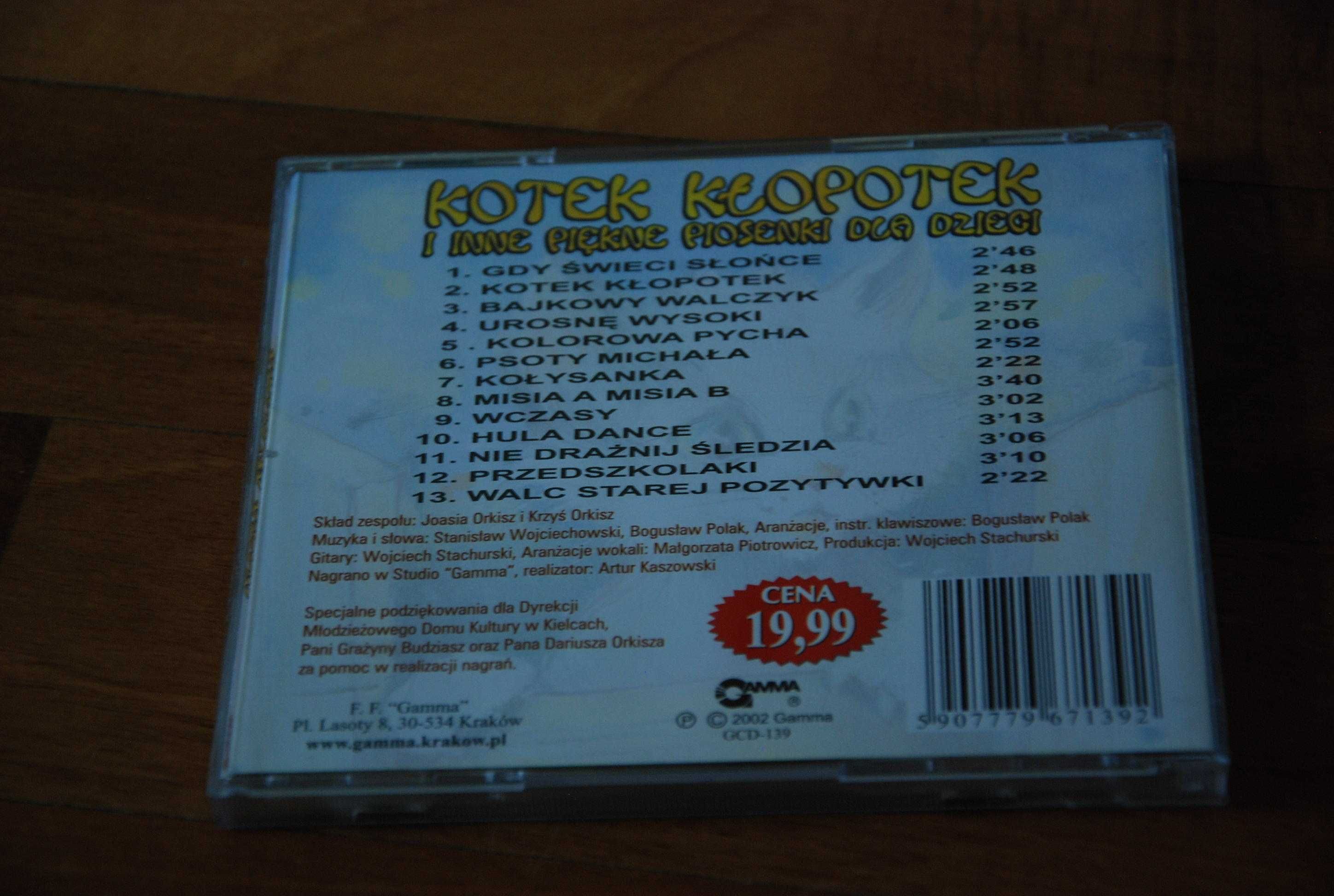 Płyta CD "Kotek Kłopotek i inne piękne piosenki dla dzieci"