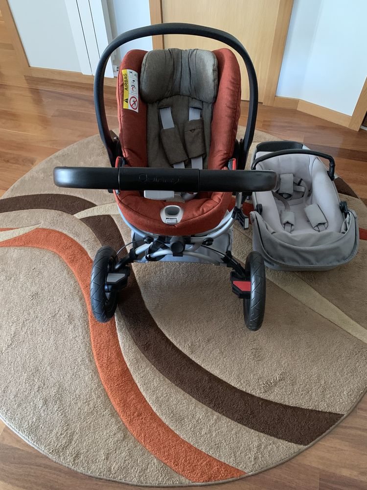 Carrinho Quinny Buzz Xtra + Ovo Cybex + Base Isofix